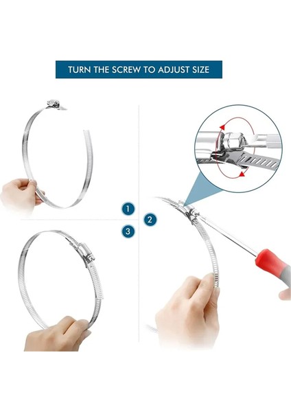 304 Paslanmaz Çelik 3,5 M Hortum Kelepçesi Kayışı 8 Bağlantı Elemanı Solucan Kelepçesi Ayarlanabilir Solucan Dişli Boru Kanalı Hortum Kelepçesi (Yurt Dışından) fırsatları