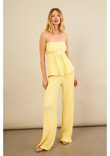 Kadın Sarı Bubble Alt Üst Takım FLU337 modelleri