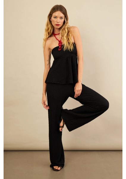 Kadın Siyah Bubble Alt Üst Takım FLU337 modelleri