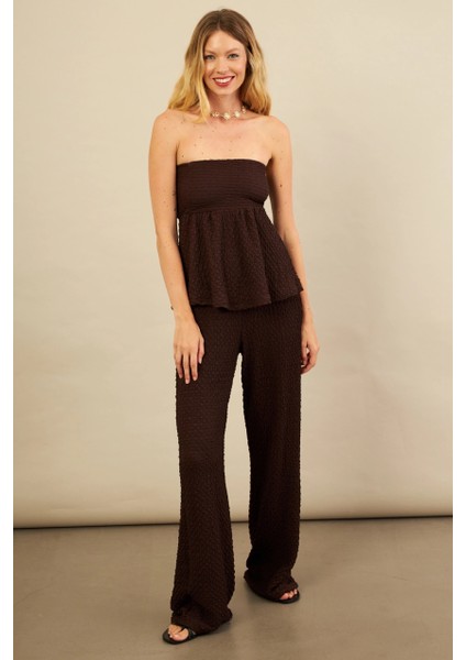 Kadın Kahverengi Bubble Alt Üst Takım FLU337 modelleri