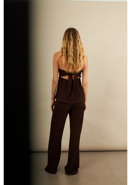 Kadın Kahverengi Bubble Alt Üst Takım FLU337 indirimleri