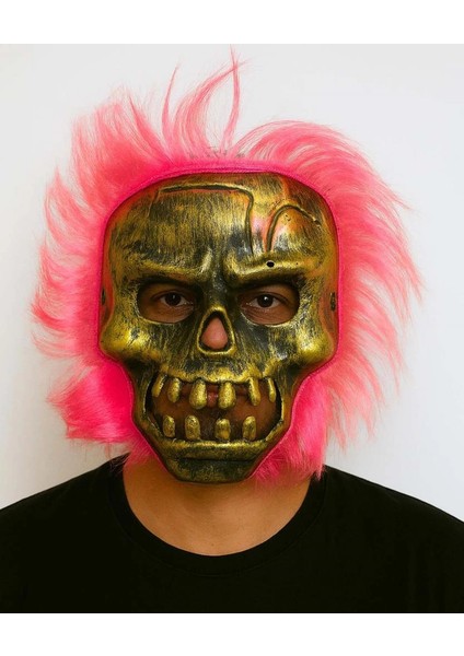 Eğitici Oyuncak Wild Skull - Bakır Kafatası Pembe Saçlı Iskelet Maske