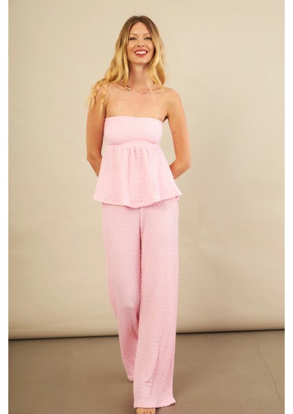 Kadın Pembe Bubble Alt Üst Takım FLU337 fiyatları