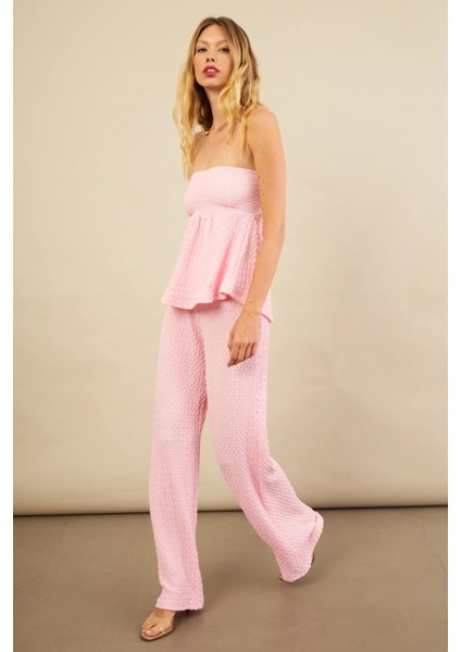 Kadın Pembe Bubble Alt Üst Takım FLU337 indirimleri