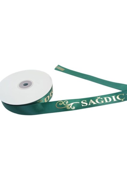 Baskılı Yeşil Sağdıç Kurdelası (50MT)