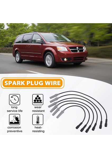 Dodge Grand Caravan 3.3l/ 3.8l Chrysler 3.8l 5019593AA Araba Aksesuarları Için 6x Buji Kabloları (Yurt Dışından) fırsatları