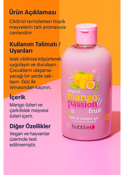 Mango Ve Tutku Meyvesi Aromalı Duş Jeli 500 ml – Canlandırıcı Ve Ferahlatıcı Etki fiyatları