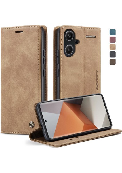 Xiaomi NOTE13 Pro Artı Manyetik Kapatma Darbeye Vintage Için Flip Case (Yurt Dışından)