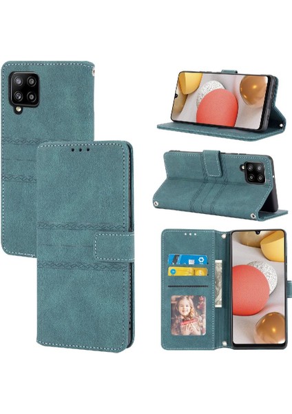 Samsung Galaxy A12 Için Flip CASE/M12 Manyetik Kapatma Darbeye Pu Kılıf (Yurt Dışından)
