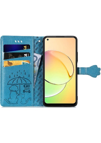 Realme 10 Flip Kapak Kılıf Için Kılıf Kısa Kayış Karikatür Hayvanlar (Yurt Dışından) modelleri