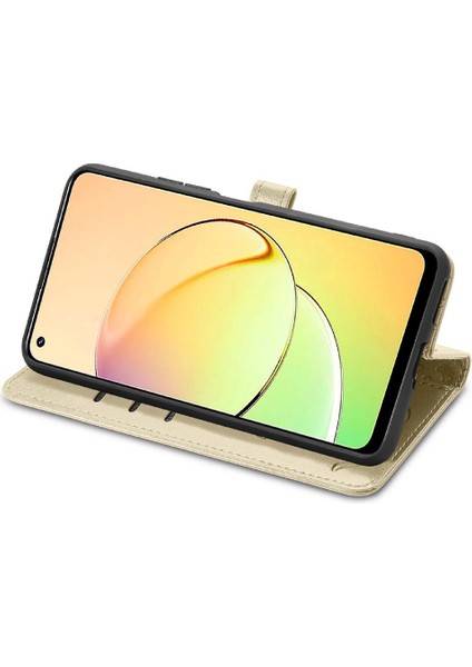 Realme 10 Flip Kapak Kılıf Için Kılıf Kısa Kayış Karikatür Hayvanlar (Yurt Dışından) modelleri