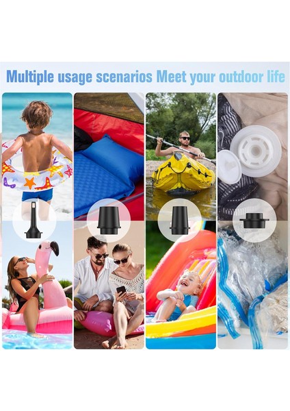 Işıklı Elektrikli Hava Pompası Kablosuz Hava Kompresörü USB Şarjlı Şişirme/söndürme Pompaları Açık Hava Kampı Için -A (Yurt Dışından) indirimleri