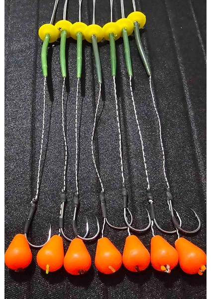 15 Takım(Damla Turuncu) Renkler Sazan Yemleme (Tekne ve Botu)(Rig ve Boli) Yüzen Model 15 Adet modelleri