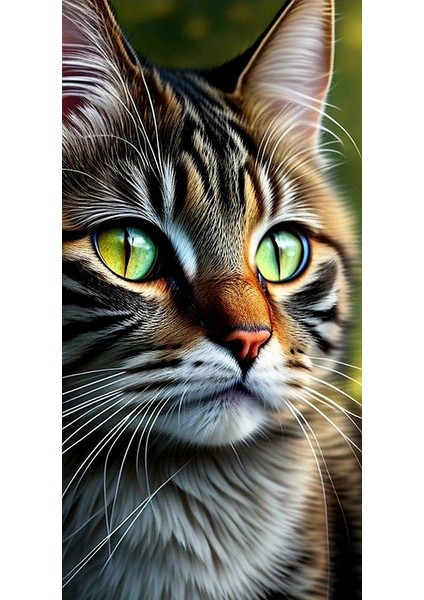 Gözleri Yeşil Renkli Orman Kedisi Kanvas Tablo Ev Duvar Salon Ofis Dükkan Hediyelik Dekarasyon Süsü fiyatları