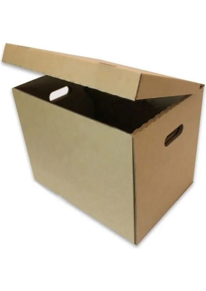 41X33X31 cm Kendinden Kapaklı Esmer Arşiv Kutusu 5 Adet