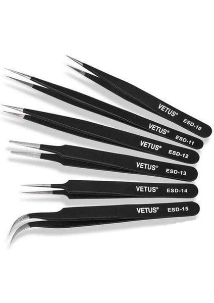 Hassas Elektronik Cımbız Seti Antistatik Çelik Tweezer Set fırsatları
