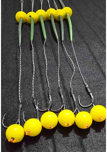 15 Takım(Sarı Pup) Renkler Sazan Yemleme (Tekne ve Botu)(Rig ve Boli) Yüzen Model 15 Adet modelleri