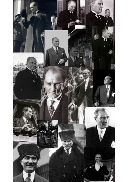 15 Parça Atatürk Resmi Kanvas Tablo Canvas Duvar Dekarasyon Duvar Süsü Ölçü Seçmeyi Unutmayınız :) fiyatları