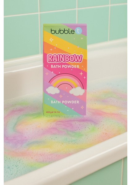 Gökkuşağı Banyo Tozu 400g – Renkli, Köpüklü & Tatlı Kokulu