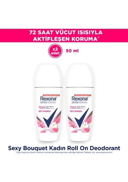 Üstün Koruma Kadın Roll On Deodorant Sexy Bouquet 50 ml X2