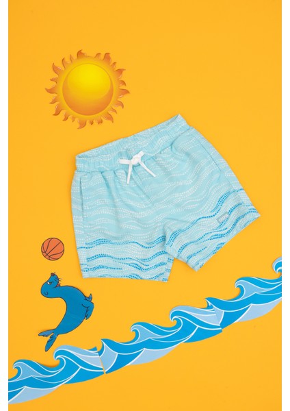 Erkek Çocuk Aqua Deniz Şortu 50309569-VR007