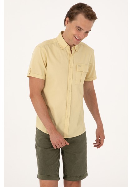 Erkek Açık Haki Gömlek Kısa Kollu 50300181-VR183 modelleri