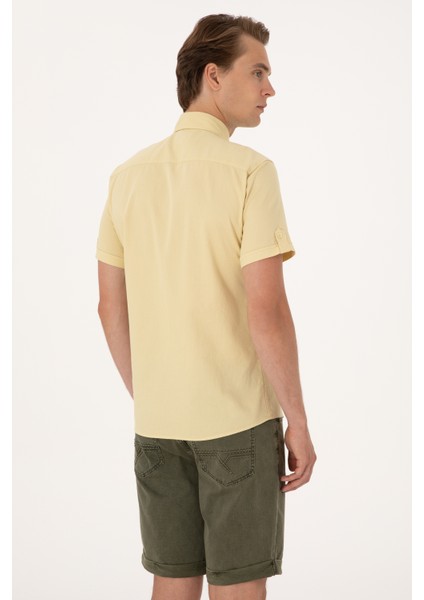 Erkek Açık Haki Gömlek Kısa Kollu 50300181-VR183 indirimleri