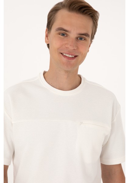 Erkek Krem Tişört 50300125-VR071 fiyatları