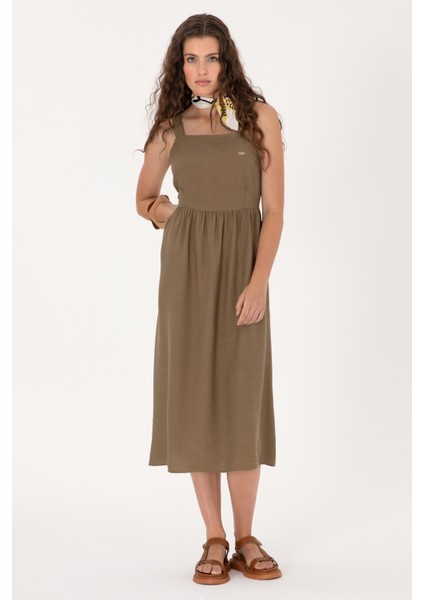 Kadın Haki Elbise (Dokuma) 50306637-VR027