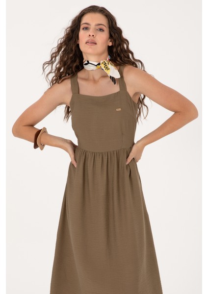 Kadın Haki Elbise (Dokuma) 50306637-VR027 fiyatları