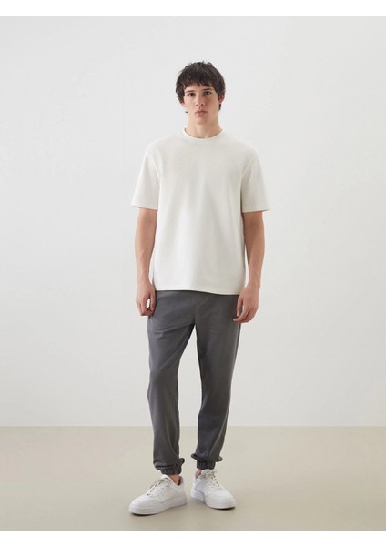 Xsıde Antrasit Standart Kalıp Erkek Jogger Eşofman Altı