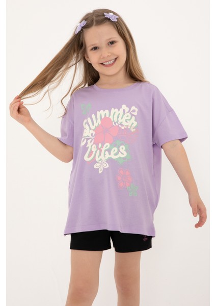 Kız Çocuk Lila Tişört 50306203-VR034
