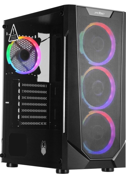Helix H800 4xrainbow Fan Temperli Cam 550W 80+ Bronze Atx Siyah Gaming (Oyuncu) Kasa