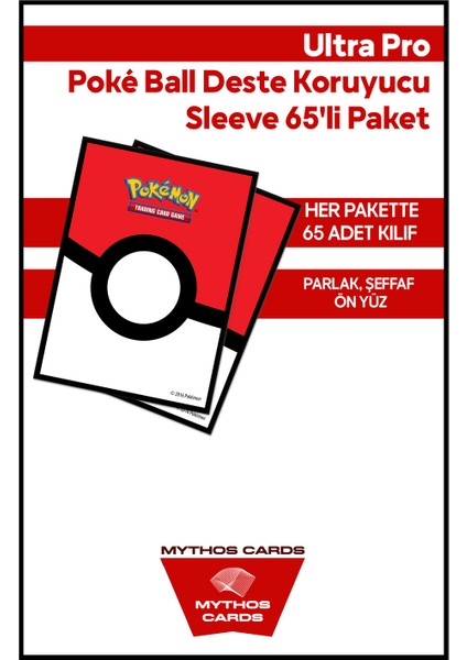 Ultra Pro -Poké Ball Deste Koruyucu Sleeve 65'li Paket