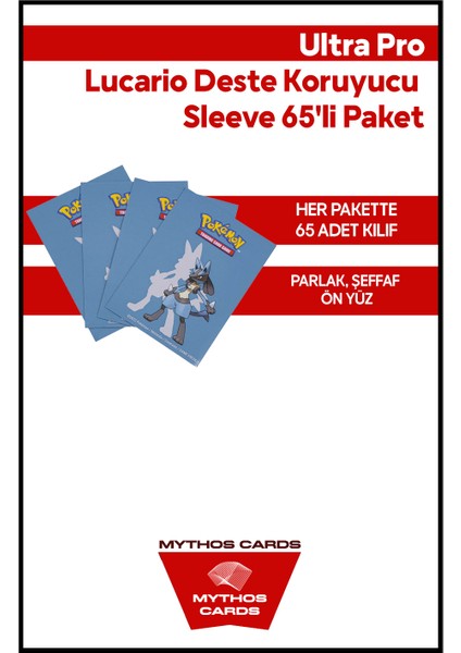 Ultra Pro -Lucario Deste Koruyucu Sleeve 65'li Paket