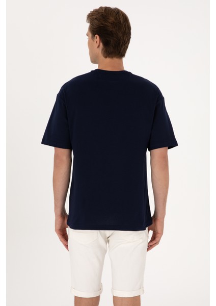Erkek Lacivert Tişört Kolsuz Rahat Kesim Günlük Tarzda %100 Pamuk indirimleri