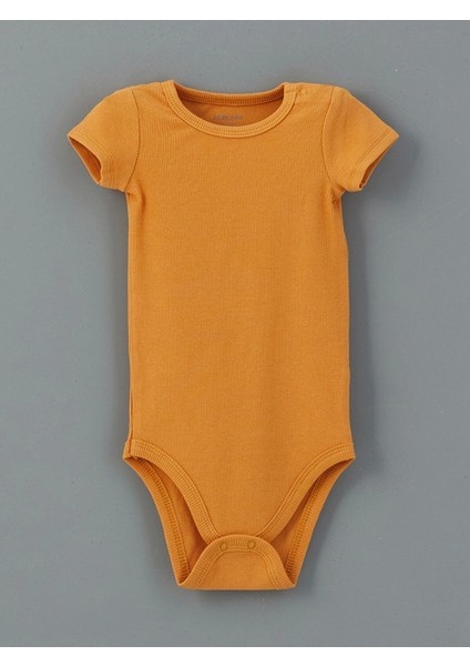 Lcw Baby Turuncu Bisiklet Yaka Erkek Bebek Çıtçıtlı Bodysuit 3'lü fırsatları