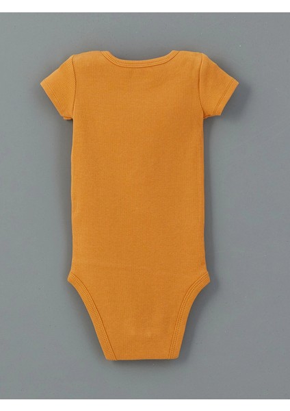 Lcw Baby Turuncu Bisiklet Yaka Erkek Bebek Çıtçıtlı Bodysuit 3'lü indirimleri