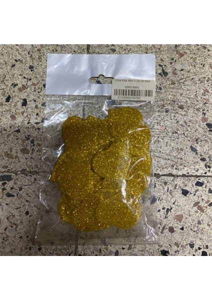 4cm Eva Altın Kalp Süs (50’li)