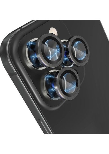 iPhone 13 Pro / 13 Pro Max Kamera Lens Koruyucu ''Safir Cam & Kolay Kurulum'' (Siyah) fiyatları