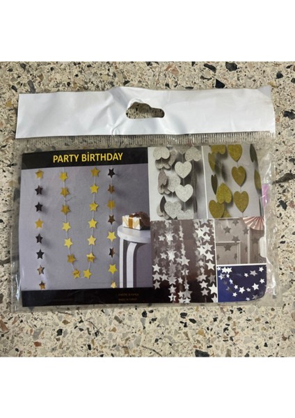 Party Birthday 3D Yıldız Tavan Süs