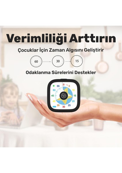 NPT31ST Mutfak,ders,yemek Için 60DK Analog Alarm Zamanlayıcı,pomodoro Öğrenci Motivasyon Saati fırsatları