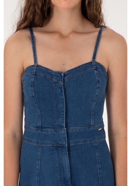 Kadın Mavi Elbise (Jean) 50305565-DN0022 indirimleri