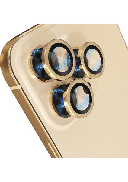 iPhone 13 Pro / 13 Pro Max Kamera Lens Koruyucu ''Safir Cam & Kolay Kurulum'' (Altın) fiyatları