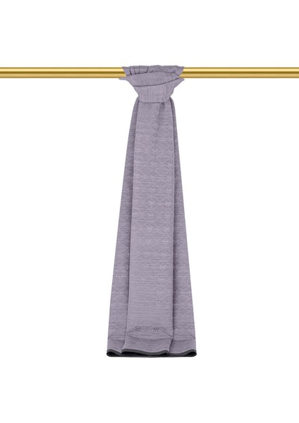 Gri Monogram Desen Ipek Pamuk Şal fiyatları