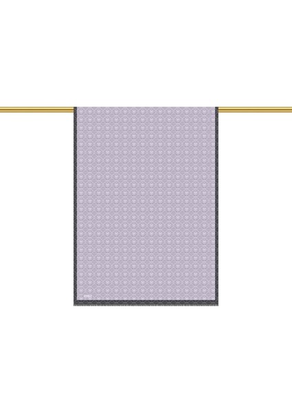 Gri Monogram Desen Ipek Pamuk Şal modelleri