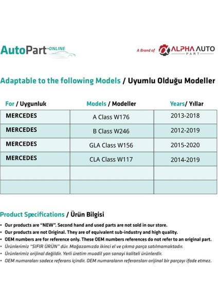 Mercedes A Class W176, B Class W246 için Siyah Sunroof Açma Düğmesi fiyatları