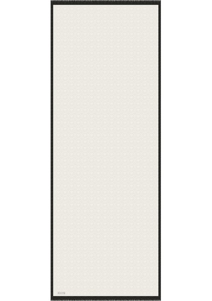 Ekru Monogram Desen Ipek Pamuk Şal fırsatları