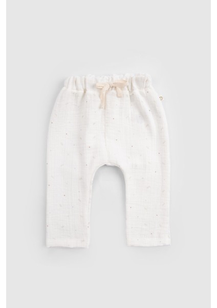 Organik Pamuk Müslin Ekru Bebek Pantolonu fiyatları