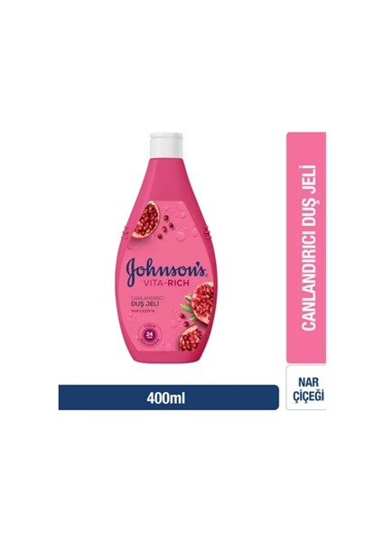 Johnson's Vita-Rich Duş Jeli Seti – 2'li (Nar Çiçeği + Ahududu Özlü) | 2 x 400 ml | Canlandırıcı & Yenileyici Meyve Özlü Duş Keyfi fırsatları
